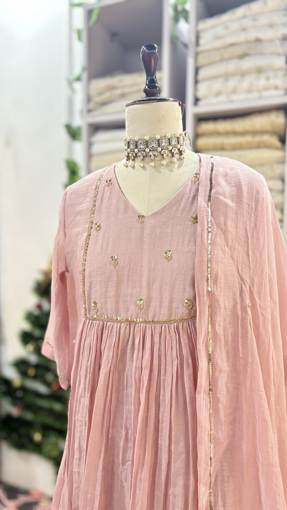 CHANDERI FROCK